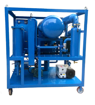 Macchina di depurazione dell'olio per trasformatori a portata di 3000L/h con materiale in acciaio freddo e capacità di 700 kg