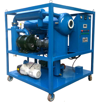 Macchina di depurazione dell'olio per trasformatori a portata di 3000L/h con materiale in acciaio freddo e capacità di 700 kg