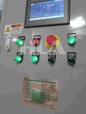 Macchina per la filtrazione dell'olio a trasformatore a filtro a tre fasi con controllo automatico PLC