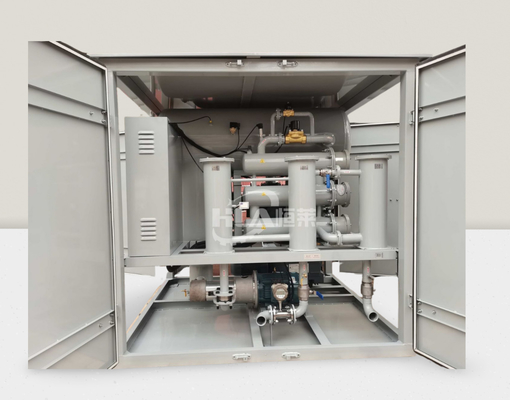 Macchina di depurazione dell'olio di potenza di riscaldamento da 48 kW per una pulizia efficace dell'olio a pressione di 0,04 MPa